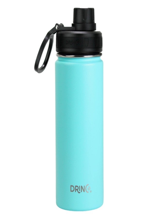 DRINCO Stainless Steel Water Bottle Spout Lid Vacuum Insulated Double Wall Water Bottle Wide Mouth (40oz 32oz 22oz 18oz 14oz) Leak Proof Keeps Cold or Hot (18 oz, 18oz Teal) - Image 1